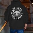 Raccoon Eat Trash Hail Satan Gothic Racoon Men Zip Up Hoodie Back Print