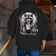 Raccoon Eating Noodle Hoodie | Unisex Zip Up | Fun Back Print