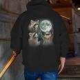 Raccoon Hoodie - Funny Howling Moon Design for Men | Unique Zip-Up