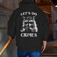Raccoon Let's Do Crimes Men’s Zip Up Hoodie - Fun Animal Design