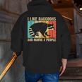 Raccoon Lover Hoodie for Introverts | Unisex Zip Up with Back Print