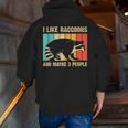 Raccoon Lover Introvert Hoodie - Men's & Women's Zip-Up | Back Print