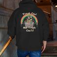Raccoon Men's Zip Up Hoodie - Humorous Back Print Design