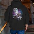 Raccoon Men’s Zip-Up Hoodie - Night Wildlife Design - Back Print