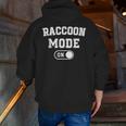 Raccoon Mode On Men’s Hoodie - Animal Lover’s Zip-Up Costume