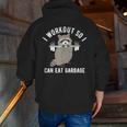Raccoon 'Trash Panda' Workout Hoodie for Men – Zip-Up, Gym Ready