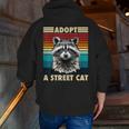 Raccoon Vintage Retro Racoon For Women Men Kid Men Zip Up Hoodie Back Print