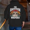 The Raccoon Whisperer Raccoon's Lover Vintage Retro Men Zip Up Hoodie Back Print