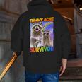 Raccoon Zip-Up Hoodie for Men - Tummy Ache Humor - Small Size
