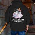 Raccoonicorn Unicorn Trash Panda Raccoon Lover Men Zip Up Hoodie Back Print