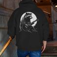 Racoon Playing Guitar With Moon Raccoon Meme Guitarist Men Zip Up Hoodie Back Print