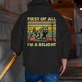 Retro Angry Raccoon Men's Zip-Up Hoodie - Animal Print Delight