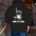 Retro Raccoon Rock Music Hoodie – Unisex Zip-Up with Back Print
