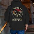 Sarcastic Raccoon Lover Men's Zip Up Hoodie – Back Print Delight