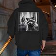 Scared Raccoon & Bigfoot Hoodie - Men's Zip-Up | Adventure Theme