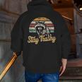 Stay Trashy Opossum Raccoon Internet Memes Meme Men Zip Up Hoodie Back Print