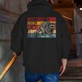 Street Cat Zip Up Hoodie for Men - Funny Raccoon Lovers Back Print
