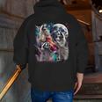 Three Raccoon Moon Men’s Hoodie - Back Print Meme