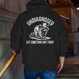Undiagnosed But Something Ain't Right Cowboy Raccoon Men Zip Up Hoodie Back Print