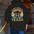 Vintage Raccoon Hoodie for Men - Zip Up | Back Print - Unique Gift