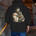 Vintage Raccoon Lover Zip-Up Hoodie - Jesus Hug Design for Men