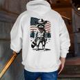 Raccoon Cowboy Western Hoodie - Vintage Back Print Men’s Zip Up