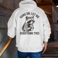 Raccoon Sarcasm Zip Up Hoodie for Men | Back Print - Casual Humor