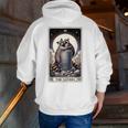 Raccoon Tarot Lovers Hoodie - Men's Zip Up, Back Print, Mystical Design