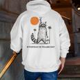 Retro 90s Sunset Raccoon Trash Panda Men's Zip Up Hoodie - Everyday Appeal
