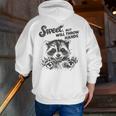 Sweet But Sarcastic Raccoon Men's Zip Up Hoodie | Bold Back Print