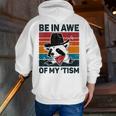 Vintage Autism Raccoon Men's Zip-Up Hoodie - Back Design