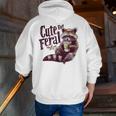 Vintage Raccoon Coffee Lover Men's Zip-Up Hoodie - Back Print