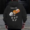 Happy Pills Raccoon Lover Men's Zip Up Hoodie - Back Print