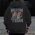 Raccoon Autism Advocacy Zip-Up Hoodie for Men | Meme-Inspired Design