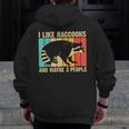 Raccoon Lover Hoodie for Introverts | Unisex Zip Up with Back Print