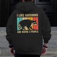 Raccoon Lover Introvert Hoodie - Men's & Women's Zip-Up | Back Print