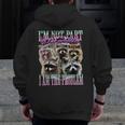 Raccoon Meme Zip Up Hoodie - Fun Back Print for Men