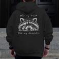 Raccoon Men's Zip-Up Hoodie - Cute Baby Design for Casual Style