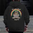 Raccoon Men's Zip Up Hoodie - Humorous Back Print Design