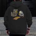Raccoon & Opossum Pizza Party | Unisex Zip-Up Hoodie for Fun