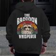 The Raccoon Whisperer Raccoon's Lover Vintage Retro Men Zip Up Hoodie Back Print
