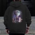 Rats Howling at the Moon Men's Zip Up Hoodie - Back Print
