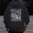 Rizz Em Autistic Raccoon Hoodie | Men's Zip-Up | Fun Meme Twist