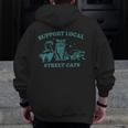 Support Local Street Cat - Vintage Animal Print Men's Zip Hoodie