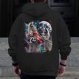 Three Raccoon Moon Men’s Hoodie - Back Print Meme