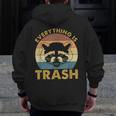 Vintage Raccoon Hoodie for Men - Zip Up | Back Print - Unique Gift
