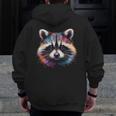 Watercolor Raccoon Design | Men's Zip-Up Hoodie | Modern All-Season Wear