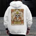 A Little Feral Raccoon Moon Hoodie - Men's Zip-Up Back Print