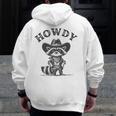 Howdy Raccoon Men's & Women's Zip-Up Hoodie | Cowboy Animal Print