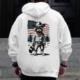 Raccoon Cowboy Western Hoodie - Vintage Back Print Men’s Zip Up